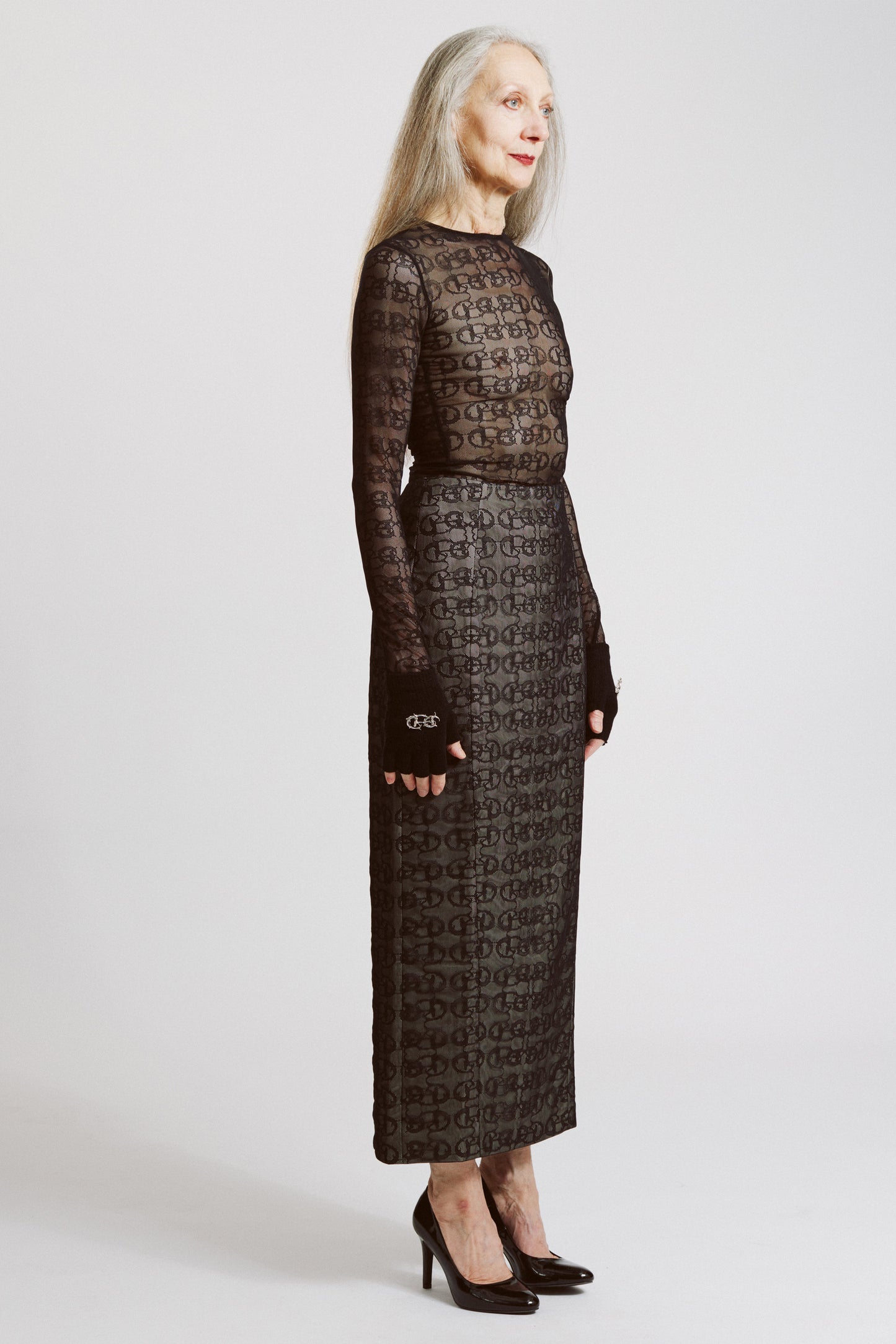 Signature Lace Midi Skirt