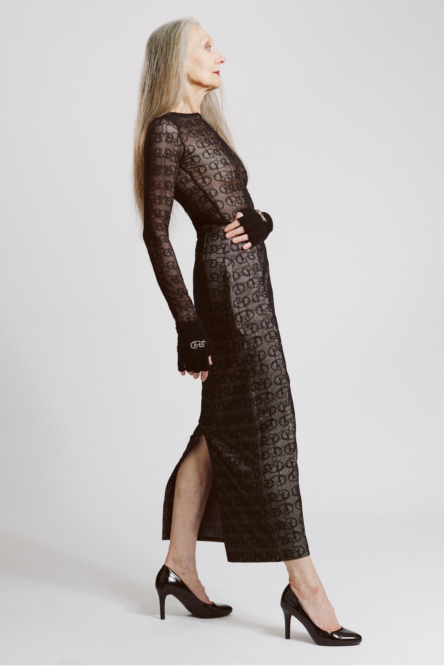 Signature Lace Midi Skirt