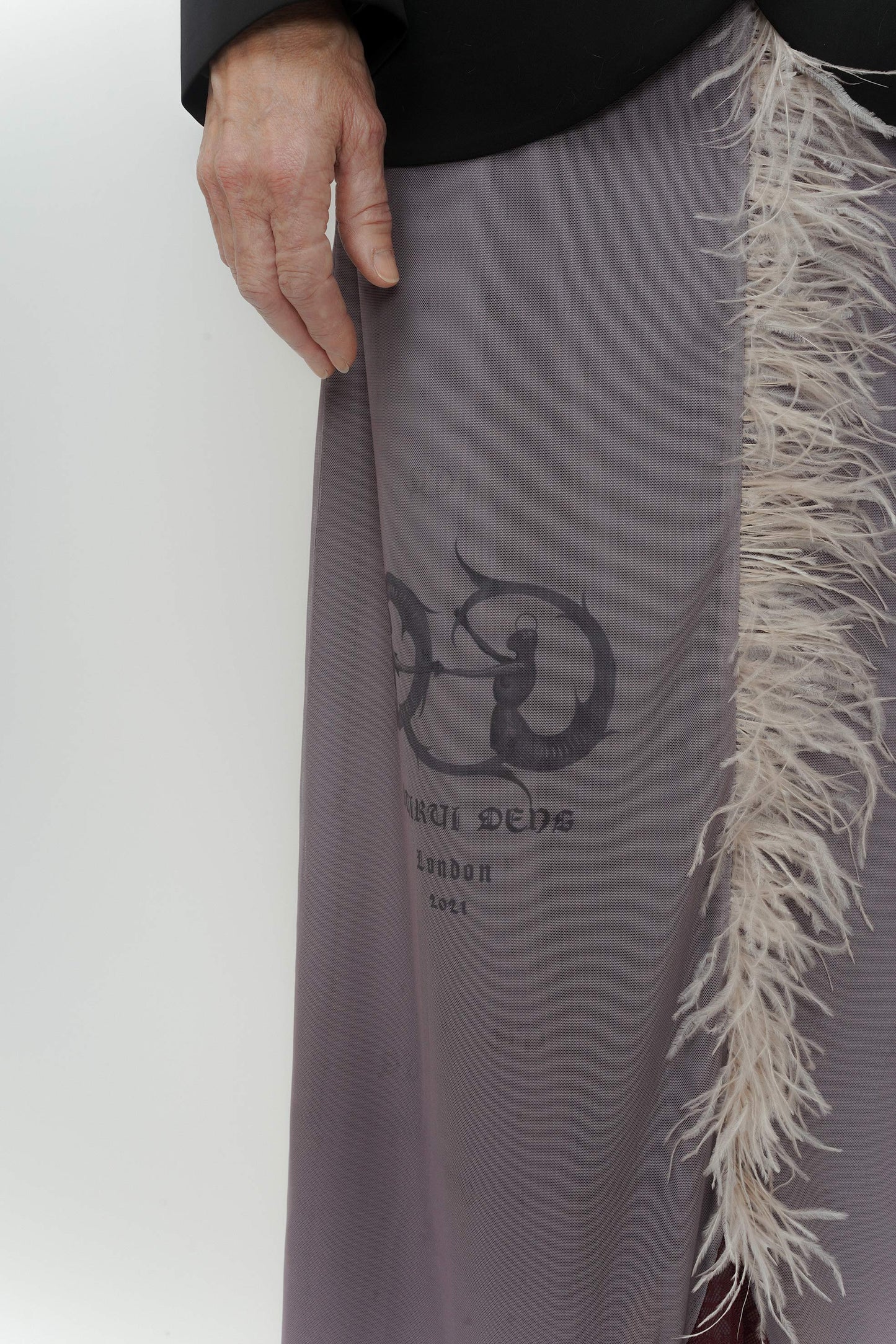 Hand-stitched Draping Lace Skirt