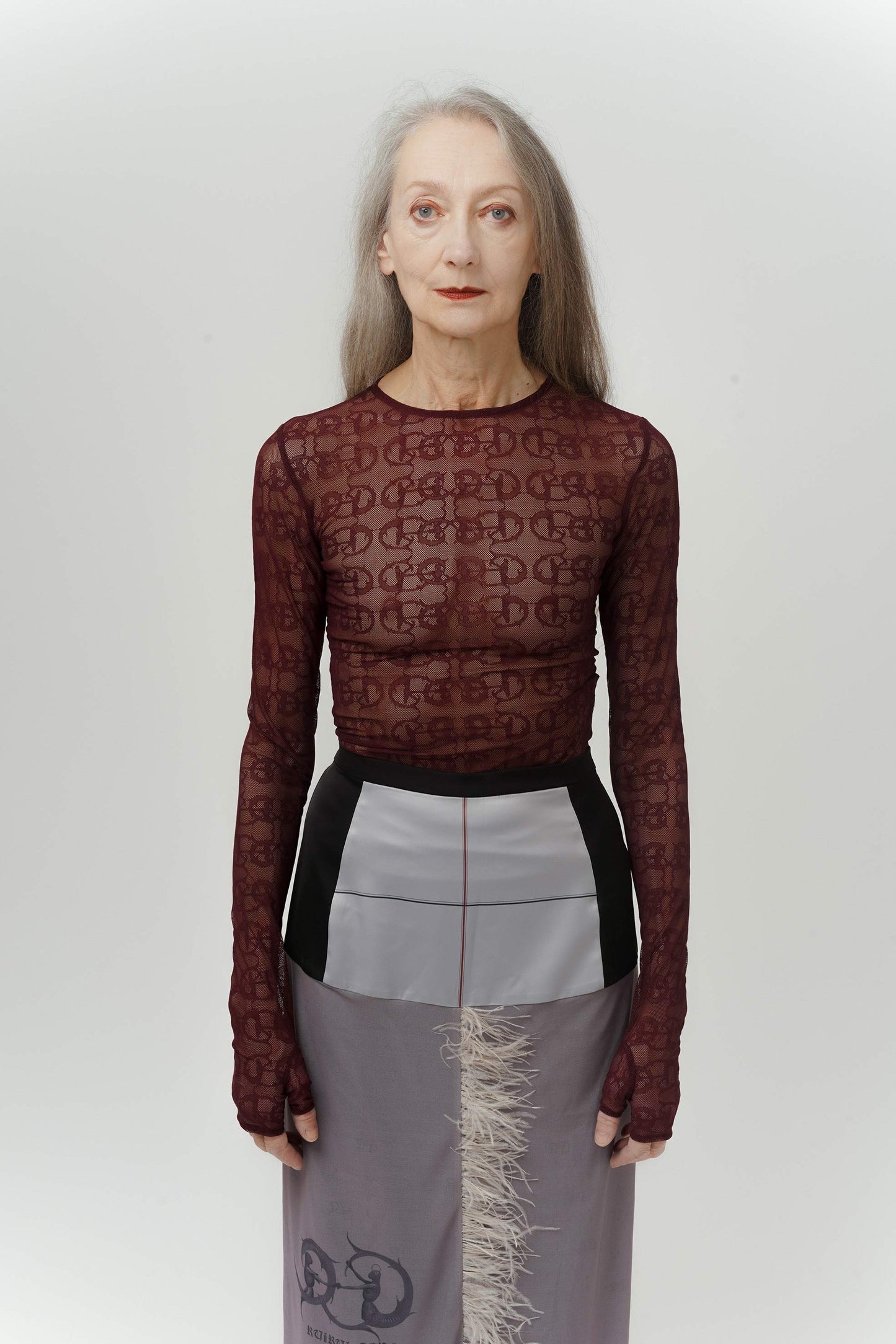 Hand-stitched Draping Lace Skirt