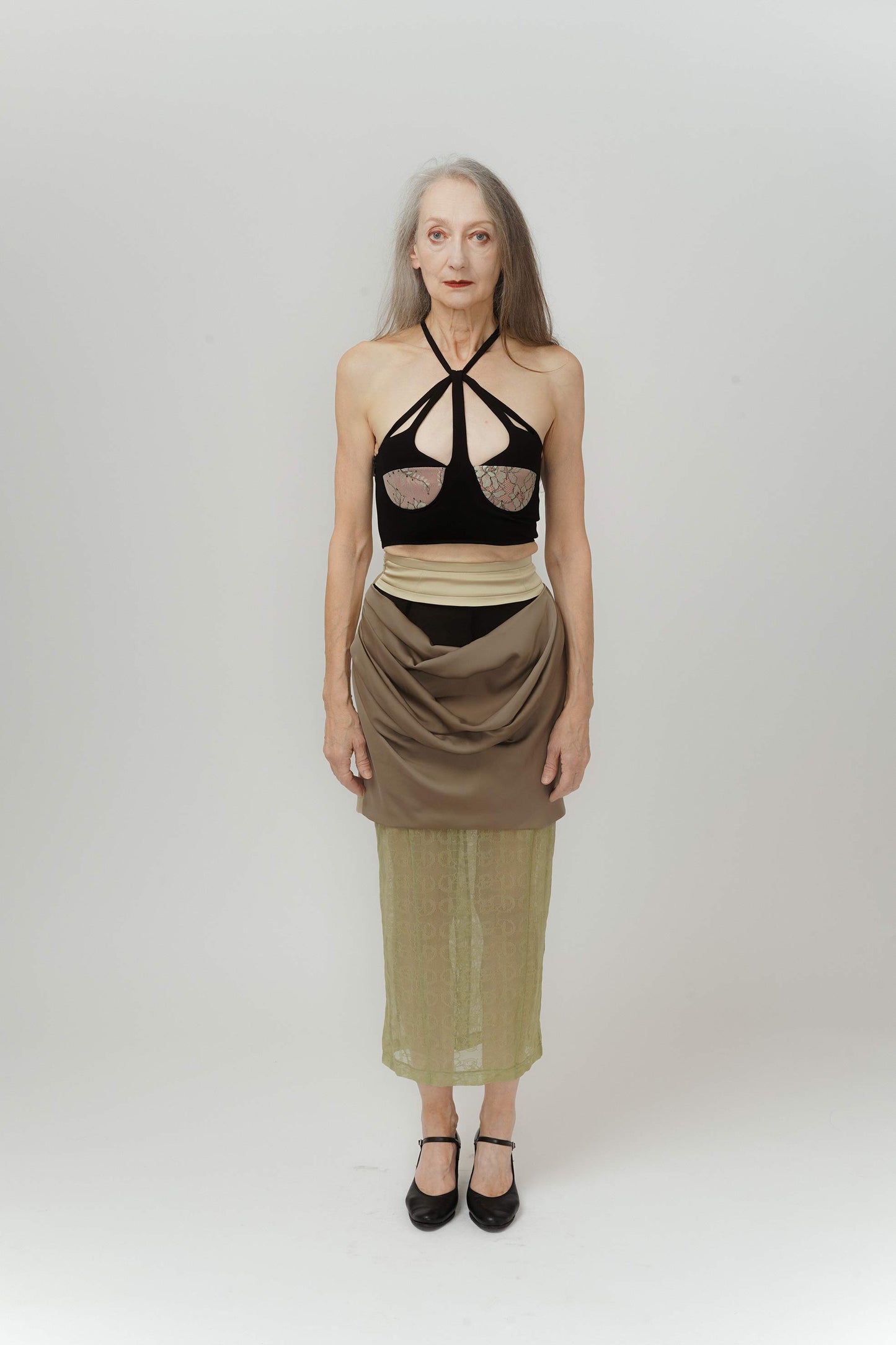 Mid-Waist Midi Skirt