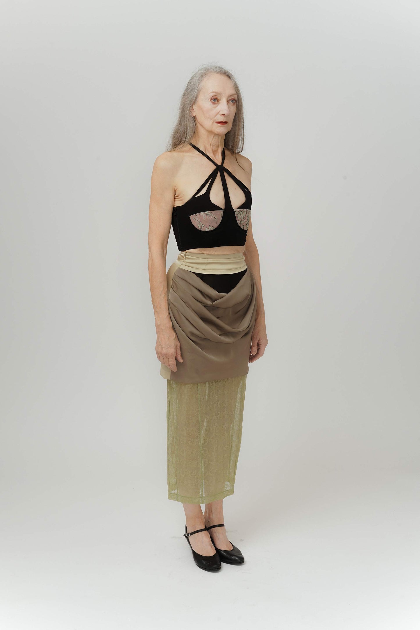 Mid-Waist Midi Skirt