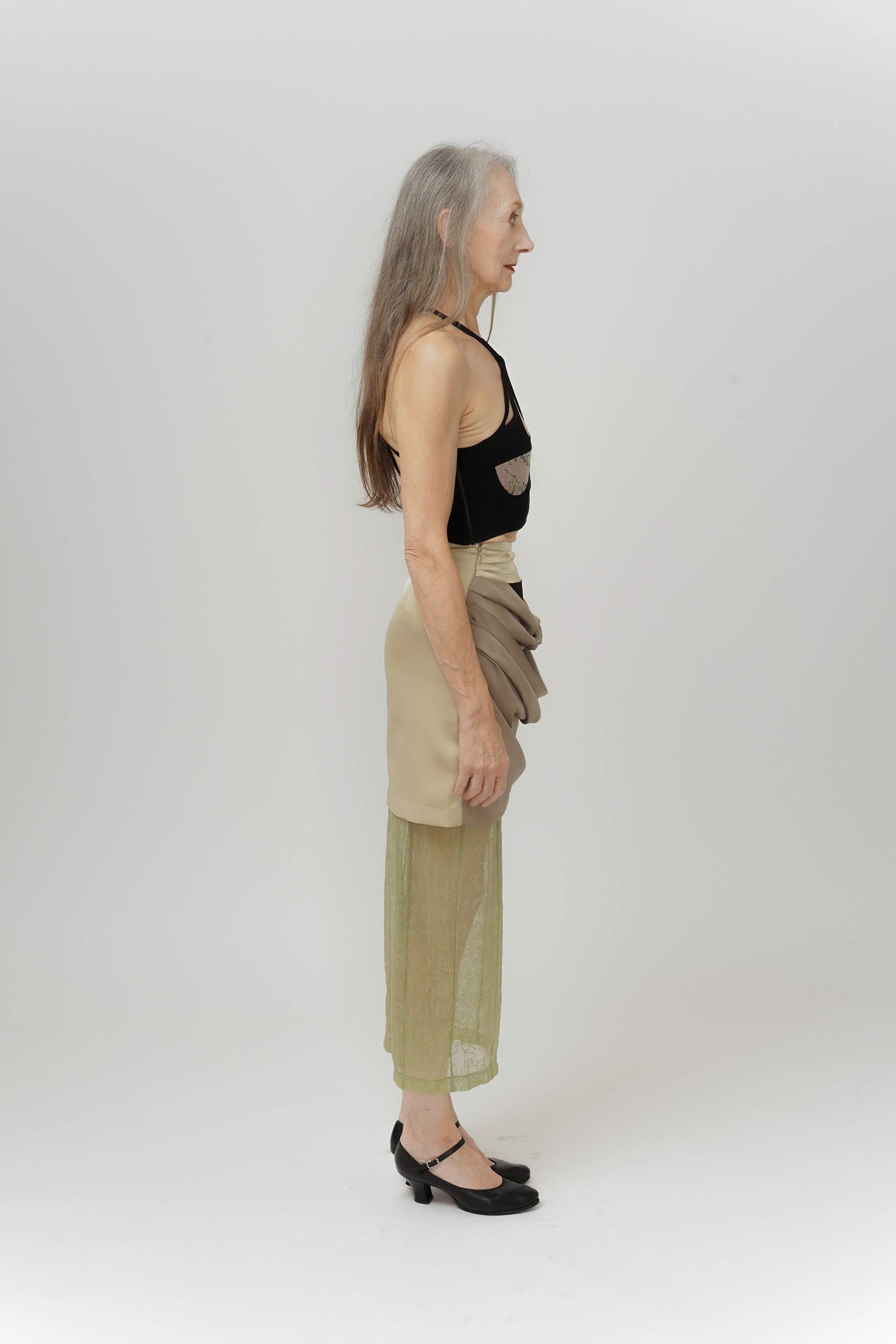 Mid-Waist Midi Skirt