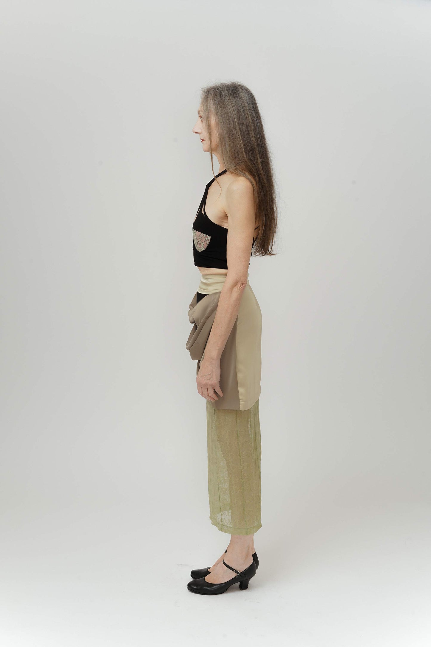 Mid-Waist Midi Skirt