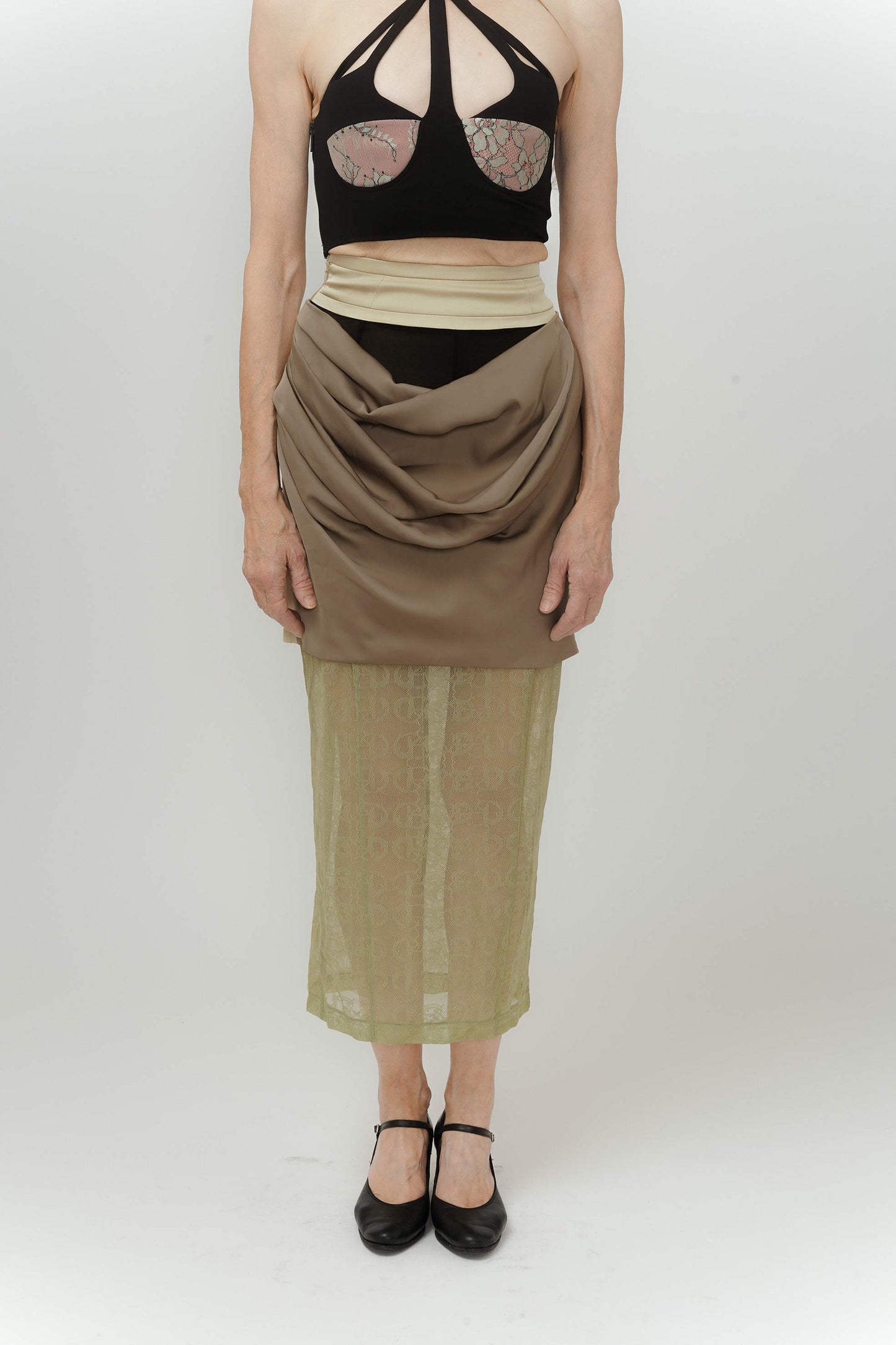 Mid-Waist Midi Skirt