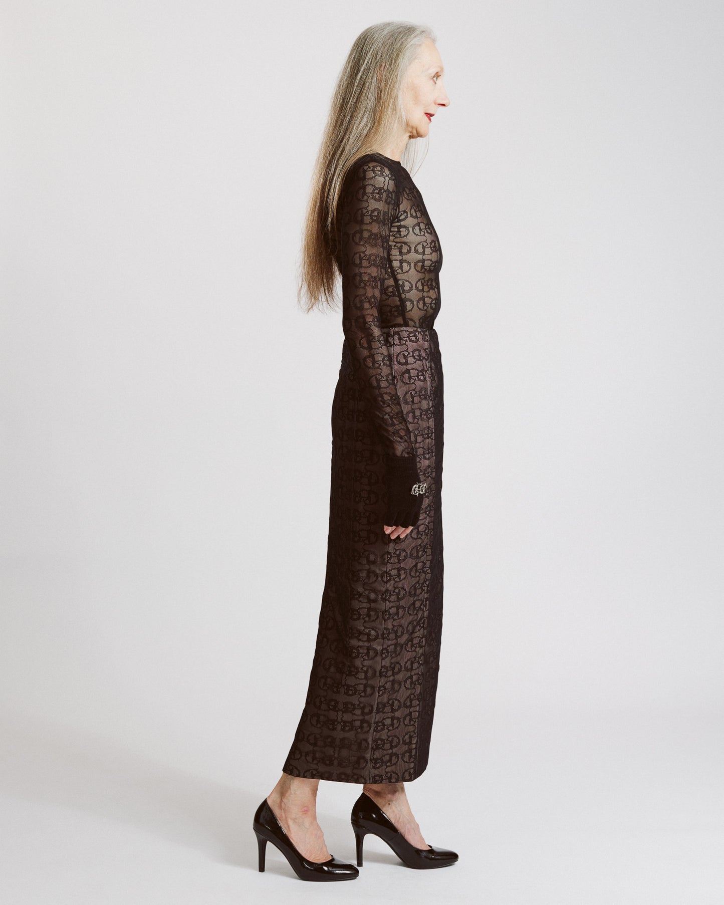 Signature Lace Midi Skirt