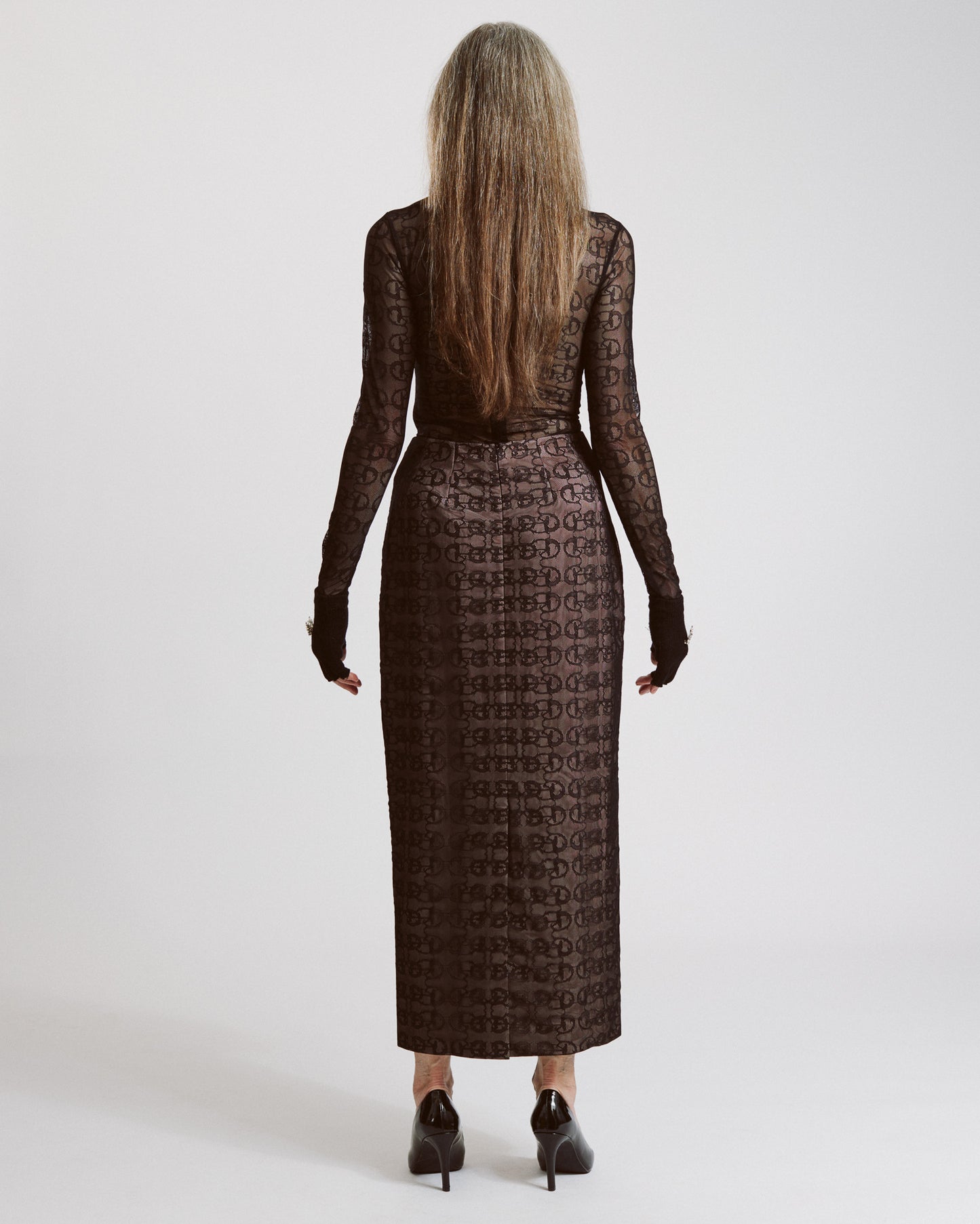 Signature Lace Midi Skirt