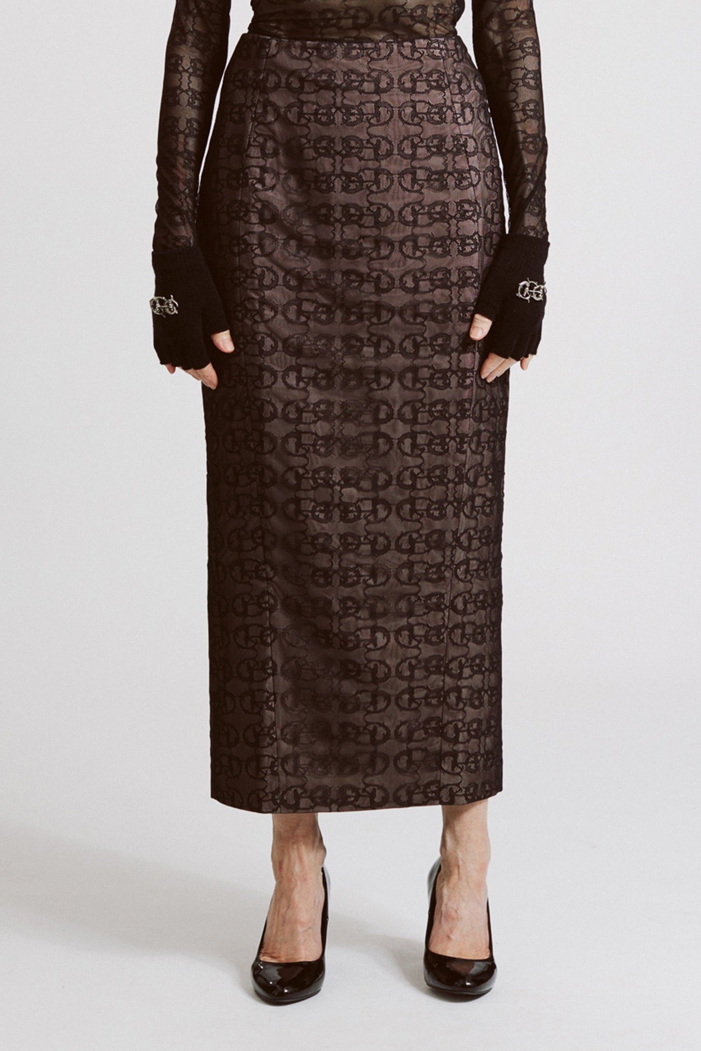 Signature Lace Midi Skirt