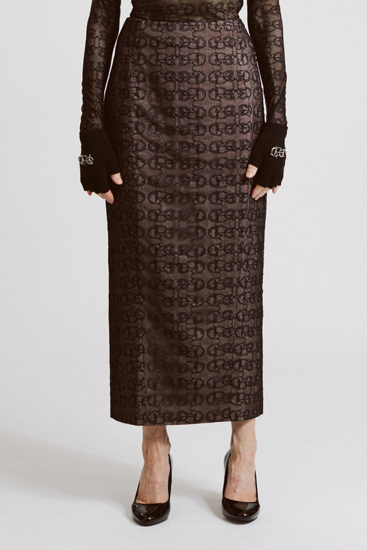 Signature Lace Midi Skirt