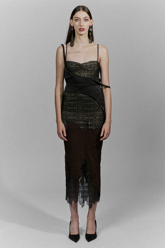 Half-sling Long Dress