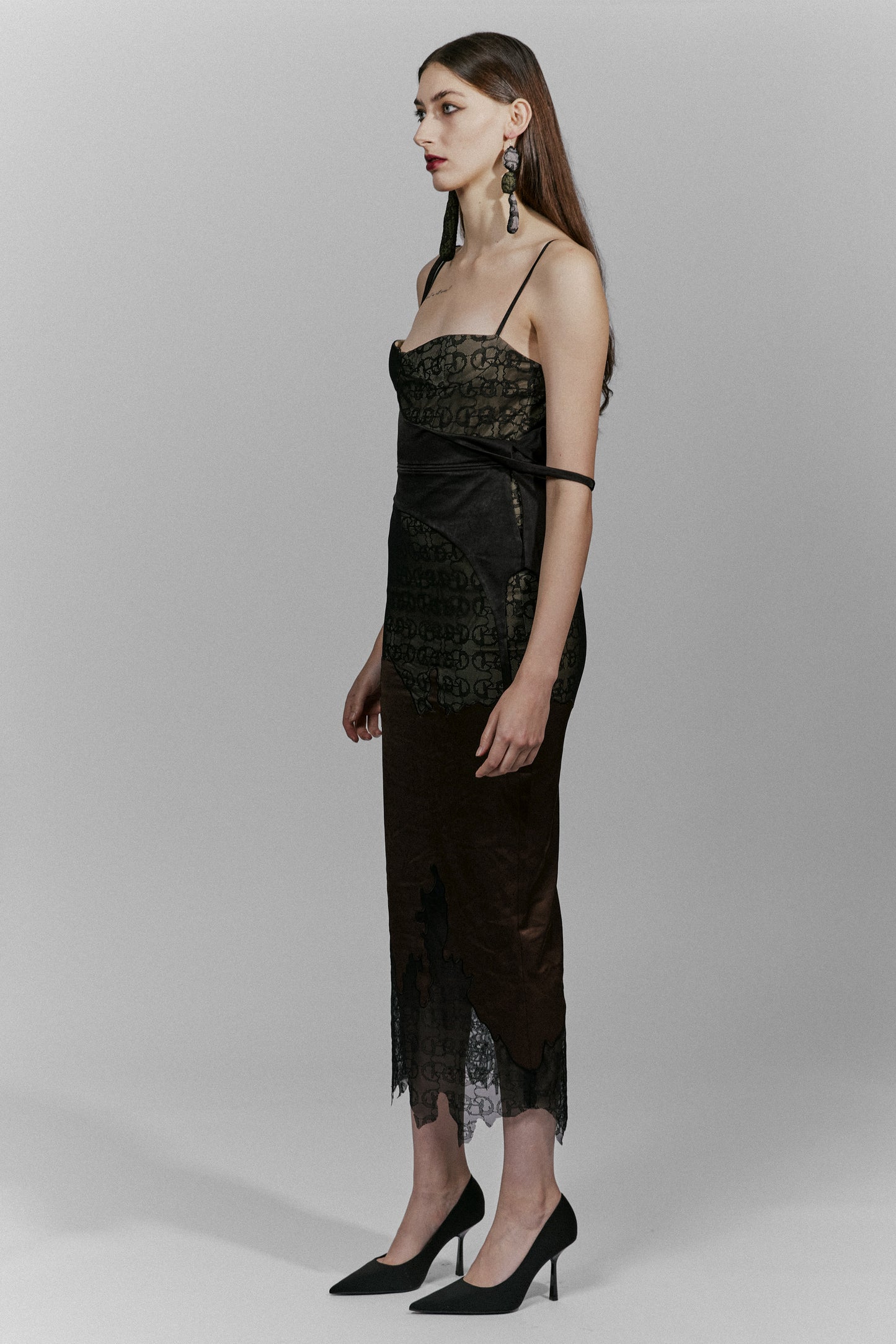 Half-sling Long Dress