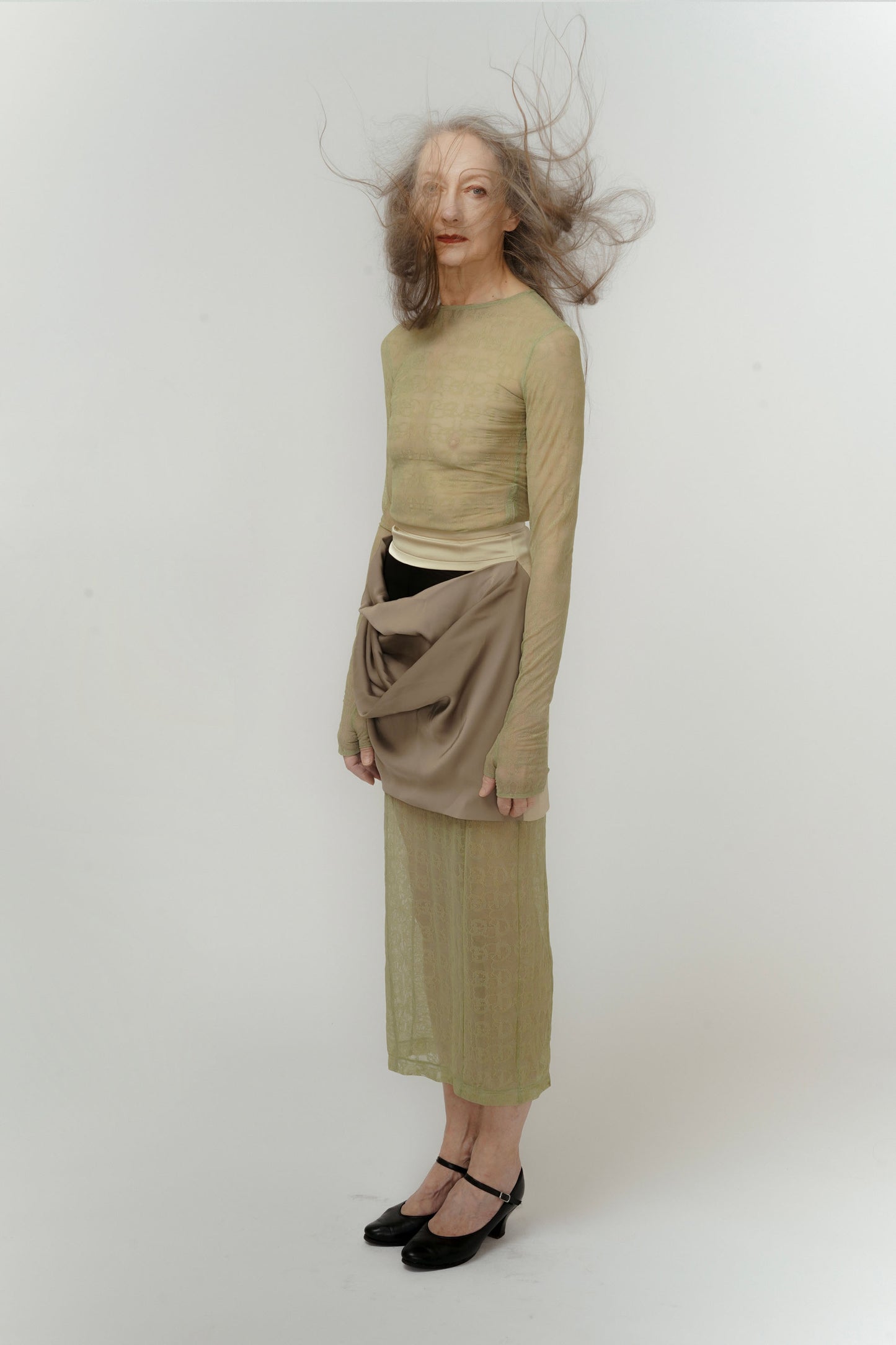 Mid-Waist Midi Skirt