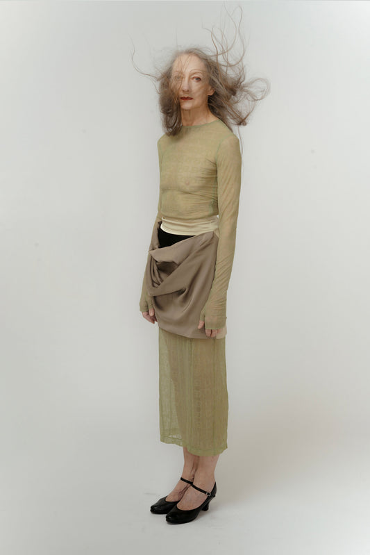 Mid-Waist Midi Skirt