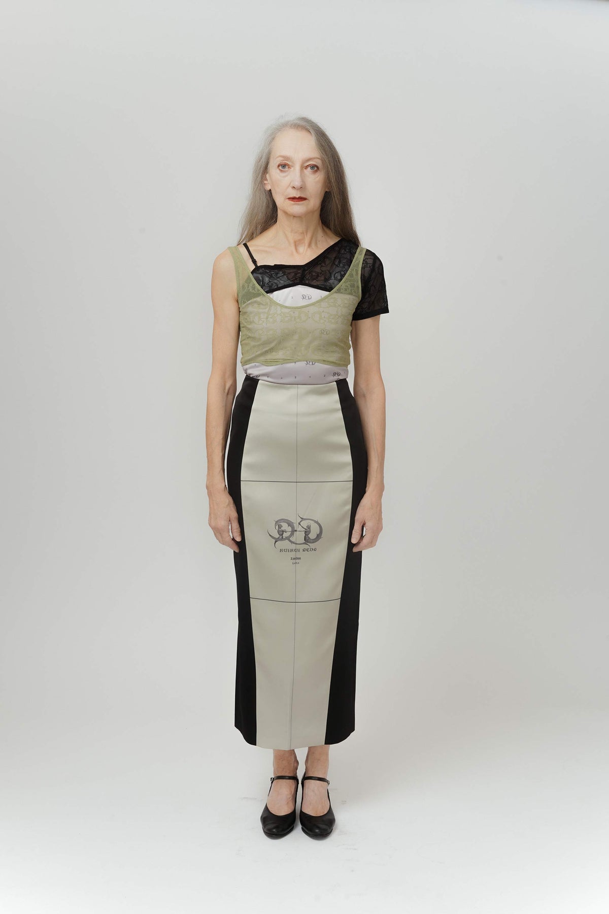 Signature Satin Midi Skirt
