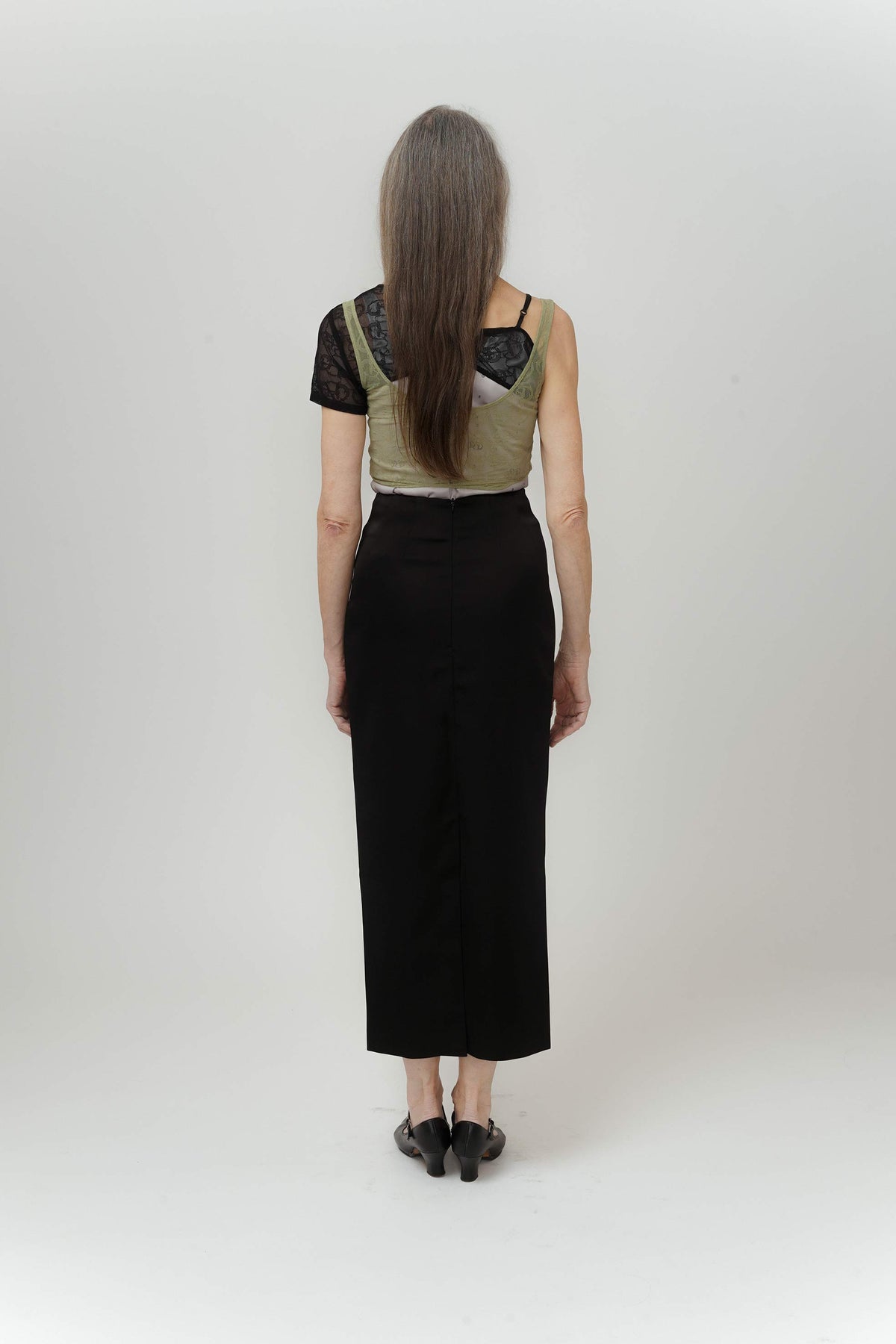 Signature Satin Midi Skirt