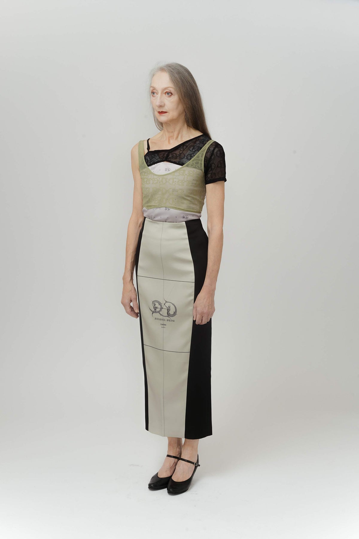 Signature Satin Midi Skirt