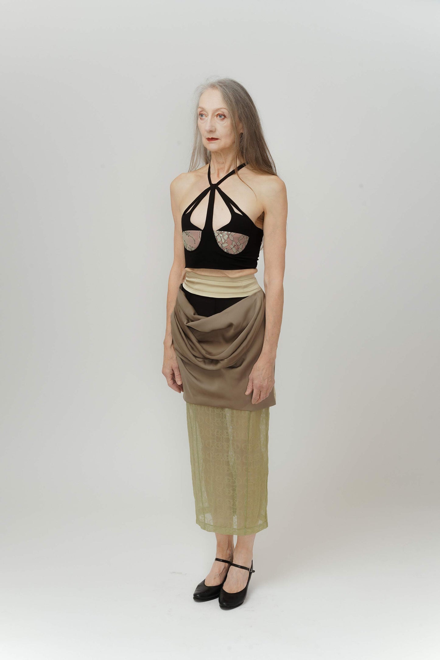 Mid-Waist Midi Skirt